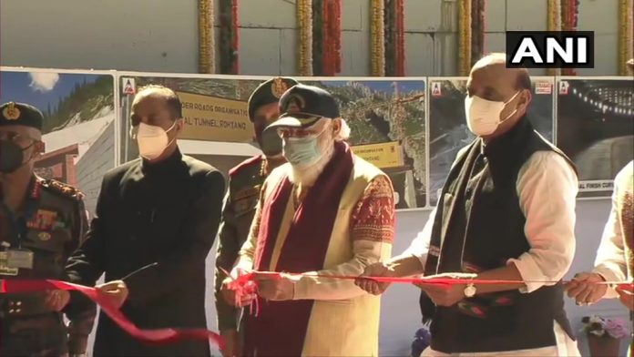 pm-narendra-modi-inaugurates-strategically-important-atal-tunnel-at-rohtang-in-himachal pradesh
