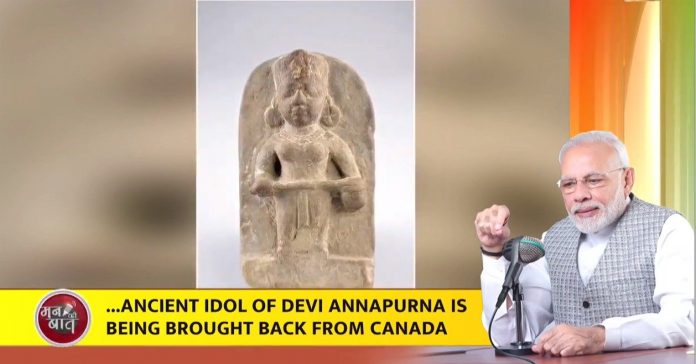 the-idol-of-goddess-annapurna-is-coming-to-india-from-canada-100-years-ago-says-pm-modi-in-mann-ki-baat