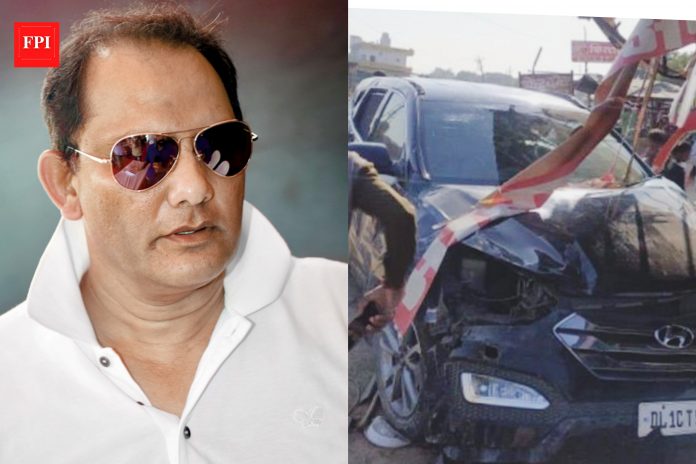 Former Indian captain mohammad azharuddin car-met-with-an-accident-in-soorwal-rajasthan