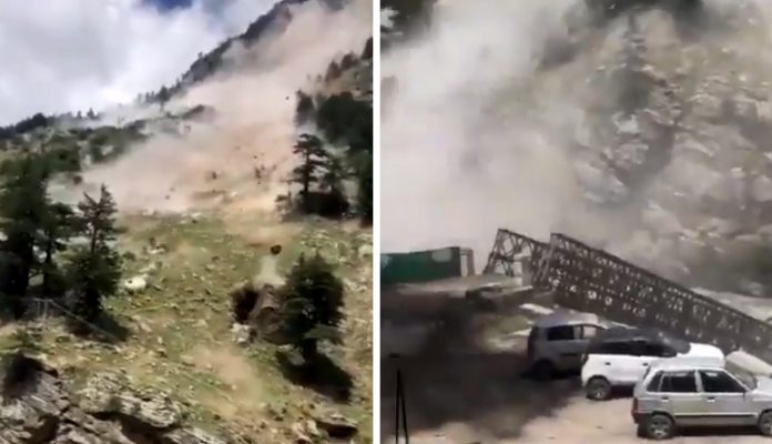 himachal-pradesh-landslide-bridge-hit-by-boulders-rolling-down-hill-9-tourists-dead-video-news-update